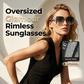 🕶️ 50% RABATT NU! ☀️ Stora Solglasögon Utan Båge – Fyrkantig Design & Tidlös Stil – Perfekt till Alla Outfits 🌟