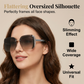 🕶️ 50% RABATT NU! ☀️ Stora Solglasögon Utan Båge – Fyrkantig Design & Tidlös Stil – Perfekt till Alla Outfits 🌟