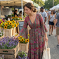 👗 50% RABATT NU! 🌺 Bohemisk Blommig Maxiklänning – V-ringning, Flödande Fåll & Premiumtyg – Romantisk, Andningsbar & Perfekt för Resor 🏖️