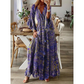 👗 50% RABATT NU! 🌺 Bohemisk Blommig Maxiklänning – V-ringning, Flödande Fåll & Premiumtyg – Romantisk, Andningsbar & Perfekt för Resor 🏖️