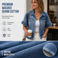 🧥 50% RABATT NU! 🌾 Damernas Sommar Jeansjacka med Volangärmar – Lätt, Snygg & Andningsbar 🦋