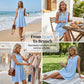 👗 50% RABATT NU! 🌿 Dam Andningsbar Sommar Casual Klänning – Broderad V-ringning & Skrynkelfri Bomullslinne ✨
