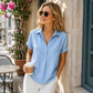 👔 50% RABATT NU! 🌿 Andningsbar Premium Casual Skjorta – V-ringad Slag & Avslappnad Passform – Enkel Vardagselegans ☀️