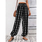 👖 50% RABATT NU! 🌸 Dambyxor med Smockad Hög Midja & Lykta-Silhuett – Luftig & Andningsbar Boho-Stil 🏖️