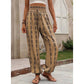 👖 50% RABATT NU! 🌸 Dambyxor med Smockad Hög Midja & Lykta-Silhuett – Luftig & Andningsbar Boho-Stil 🏖️