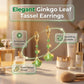 ✨ 50% RABATT NU! 💚 Eleganta Ginkgoblad Tofsörhängen – Lättviktiga & Briljanta Gröna 🌿