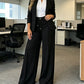 👖 50% RABATT NU! ✨ Kvinnors Högmidjade Raka Byxor – Sömmar Fram, Elastisk Bakre Midja & Avslappnad Passform – Kontor till Helg, Ansträngningslöst Polerad 💼