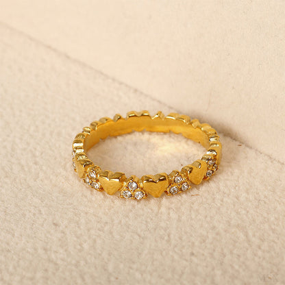💍 50% RABATT NU! 💖 Elegant Hjärta Evighetsring – Mikro-pavé Zirkon & Rostfritt Stål ✨