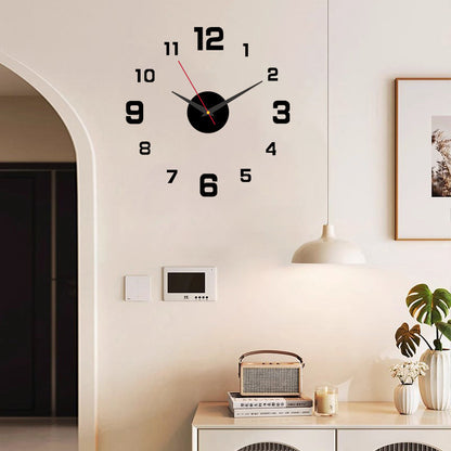 🕰️ 50% RABATT NU! ✨ 3D-väggklockset i Självlysande Akryl – Tyst & Borrfri – Perfekt för Modern Inredning 🏠