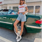 🩳 50% RABATT NU! 🌞 Dam Hög Midja Bomullsshorts – Andningsbar, Mjuk & Mångsidig 🕶️