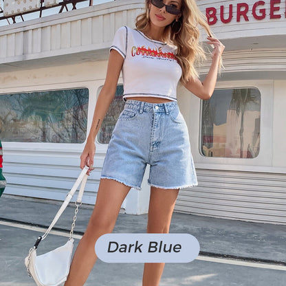 🩳 50% RABATT NU! 🌞 Dam Hög Midja Bomullsshorts – Andningsbar, Mjuk & Mångsidig 🕶️