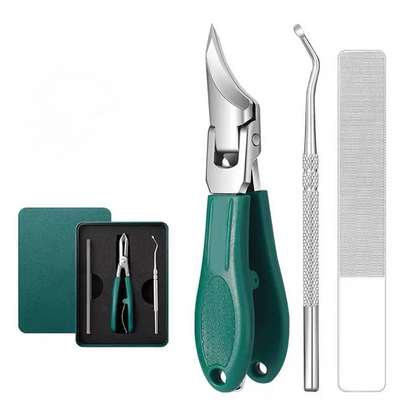 ✂️ 50 % RABATT NU! 💅 Tre-delat set för precis nagelvård – böjt blad förhindrar sprickor – dubbelsidig fil jämnar ut ojämnheter – perfekt för hemmabruk 🏠