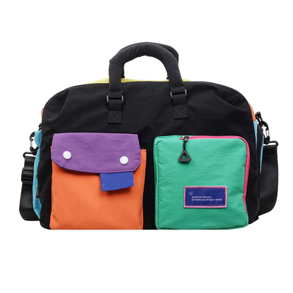 🎒 50% RABATT NU! ✈️ Casual Färgblock Weekendbag – Premium Hållbart Tyg, Snabbåtkomliga Fack & Justerbar Axelrem 🧳