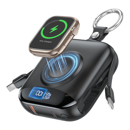 🔋 50% RABATT NU! 🧲 Portabel Magnetisk Snabbladdnings-Powerbank – 10000mAh, 22.5W Utgång & Inbyggda Kablar ✨