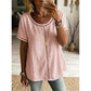 🌼 50% RABATT NU! 🌿 Dam Casual Bohemisk Urklippt Topp – Andningsbar & Lätt ✨