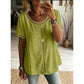 🌼 50% RABATT NU! 🌿 Dam Casual Bohemisk Urklippt Topp – Andningsbar & Lätt ✨
