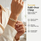 ✨ 50% RABATT NU! 📿 Guldfärgat Kubiskt Zirkonia Kedjearmband – Lyxig Glans för Alla Tillfällen 💎