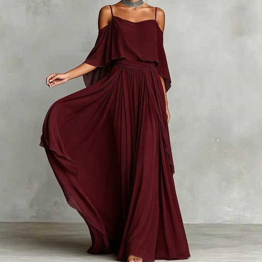 👗 50% RABATT NU! ✨ Cold Shoulder Maxiklänning – Elegant Design med Smickrande Passform 🥂