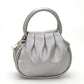 👜 50% RABATT NU! 💎 Mini Clutch Handbag – Silver Metallic & Fint Veckad Design ✨