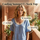 👚 50% RABATT NU! 🌸 Vintage Lace Sommarblus – U-ringad & Andningsbar – Perfekt för Varma Dagar ☀️