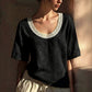 👚 50% RABATT NU! 🌸 Vintage Lace Sommarblus – U-ringad & Andningsbar – Perfekt för Varma Dagar ☀️