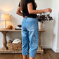 👖 50% RABATT NU! ✨ Korta Stretchiga Jeansbyxor för Dam – Avslappnad Barrel-passform & Mjuk Denim – Perfekt för Vardagen 🌿