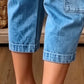 👖 50% RABATT NU! ✨ Korta Stretchiga Jeansbyxor för Dam – Avslappnad Barrel-passform & Mjuk Denim – Perfekt för Vardagen 🌿