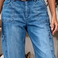 👖 50% RABATT NU! ✨ Korta Stretchiga Jeansbyxor för Dam – Avslappnad Barrel-passform & Mjuk Denim – Perfekt för Vardagen 🌿