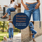 👖 50% RABATT NU! ✨ Dam Vida Cropped Jeans med Knapphög Midja – Trippelknapp & Avslappnad Siluett – Perfekt för Vardag & Helg 🌸