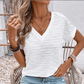 👚 50% RABATT NU! ✨ Dam V-ringad Kortärmad Blus – Elegant & Mångsidig – Perfekt för Jobb, Middag & Afterwork 🌸