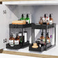 🛁 50% RABATT NU! ✨ 2-Tier Sliding Under Sink Organizer – Praktisk & Utrymmesbesparande för Badrummet 🚿