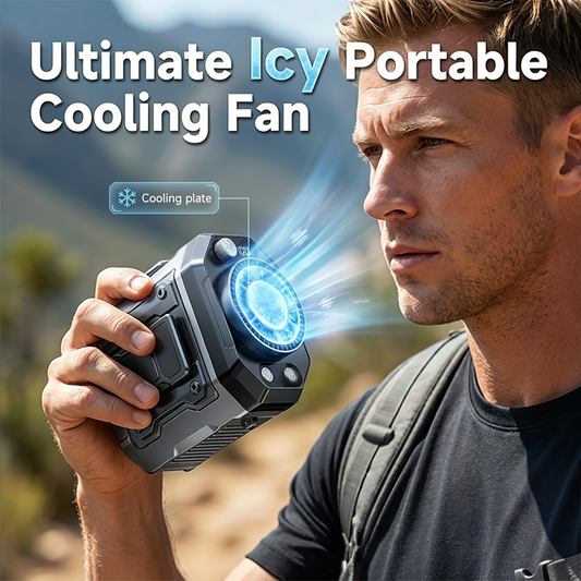 ❄️ 50% RABATT NU! 🌬️ 4-i-1 Halvledarfläkt – 8000mAh, 199 Hastigheter & Inbyggd Ficklampa 🔦