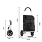 🛒 50% RABATT NU! ✨ Hopfällbar Shoppingvagn med Stor Kapacitet – Lätt & Robust – Platsbesparande – Perfekt för Inköp, Marknadsbesök & Flytt 🏠