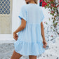 👗 50% RABATT NU! ✨ Lös V-ringad Plisserad Kortklänning – Mjuka Veck & Feminin Stil – Perfekt för Sommaren 🌾