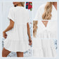 👗 50% RABATT NU! ✨ Lös V-ringad Plisserad Kortklänning – Mjuka Veck & Feminin Stil – Perfekt för Sommaren 🌾