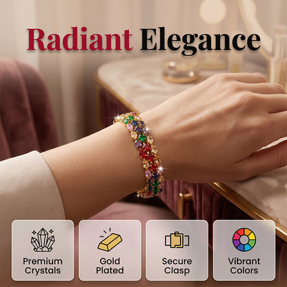 💎 50% RABATT NU! 💫 Dam Elegant Flarfärgat Tennisarmband – Gnistrande & Livfullt – Perfekt för Alla Tillfällen 🌸