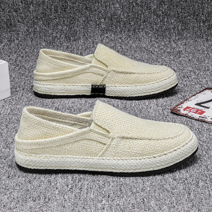 👞 50% RABATT NU! ☀️ Casual Loafers i Linne för Herr – Lätta & Bekväma – Perfekt för Sommaren – Andningsbart & Slip-on 👟