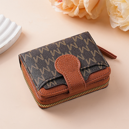 👛 50% RABATT NU! ✨ Elegant Monogram Kort Plånbok för Kvinnor – Premium Konstläder & Smart Organisation – Perfekt för Vardag & Fest 💎