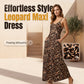 👗 50% RABATT NU! 🐆 Dam maxiklänning med leopardtryck och spaghettiband – flödande & lätt – Perfekt för strand, sommarfester eller djurvild vardagsstil – vild och elegant 🌊