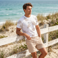 🏝️ 50% RABATT NU! 👕 Herrset med Tryck för Sommaren – 2-delat Set – Tropiskt Mönster & Andningsbar Komfort – Perfekt för Semester & Vardag ☀️