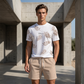 🏝️ 50% RABATT NU! 👕 Herrset med Tryck för Sommaren – 2-delat Set – Tropiskt Mönster & Andningsbar Komfort – Perfekt för Semester & Vardag ☀️
