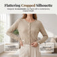 👚 50% RABATT NU! ☁️ Women's Cropped Cardigan – Lätt & Mjuk – Perfekt för Lager-på-lager – Tidlös Elegans ✨