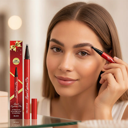✏️ 50% RABATT NU! 💄 Långvarig Flytande Ögonbrynspenna – Vattenresistent & Klumpfri – Perfekt för Naturliga & Definierade Ögonbryn 🌸
