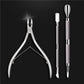 💅 50% RABATT NU! ✨ 3-Piece Stainless Steel Cuticle Care Tool Set – Professionell Nagelvård – Rostfritt & Hållbart – Perfekt för Hemmabruk 🏠