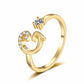 💍 50% RABATT! ✨ Justerbar Glittrande Initialring för Kvinnor – Välj Din Egen A–Z – Perfekt Som Present & Personlig Accessoar 🌸