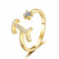 💍 50% RABATT! ✨ Justerbar Glittrande Initialring för Kvinnor – Välj Din Egen A–Z – Perfekt Som Present & Personlig Accessoar 🌸