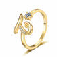 💍 50% RABATT! ✨ Justerbar Glittrande Initialring för Kvinnor – Välj Din Egen A–Z – Perfekt Som Present & Personlig Accessoar 🌸