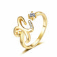 💍 50% RABATT! ✨ Justerbar Glittrande Initialring för Kvinnor – Välj Din Egen A–Z – Perfekt Som Present & Personlig Accessoar 🌸