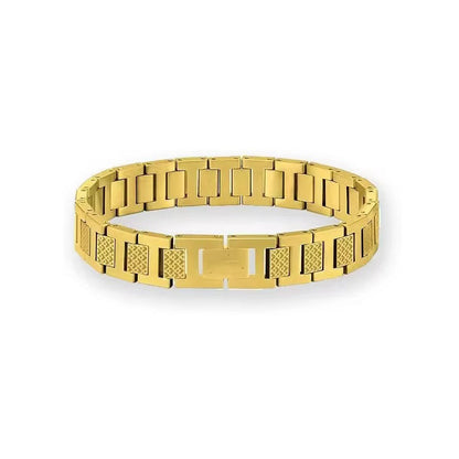 ⌚ 50% RABATT NU! ✨ Unisex-armband i Rostfritt Stål med Strukturerade Länkar – Elegant & Hållbart – Perfekt för Vardag & Fest – Justerbar Passform 💫