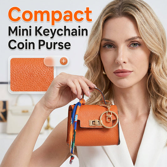 👛 50% RABATT! 🔑 Mini Myntbörs med Nyckelring – Kompakt & Stilren – Perfekt för Mynt, Nycklar & Småsaker – Färgglad Scarf-detalj ✨